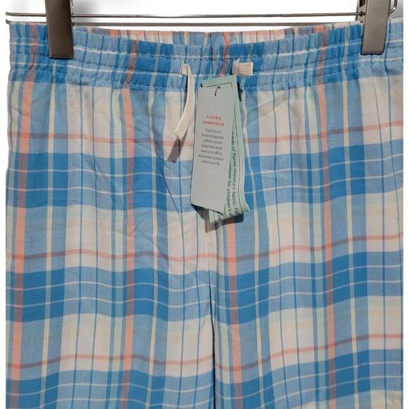Cat & Jack Girls flame resistant blue Plaid Loungewear Pajama pants  - large - Picture 4 of 8